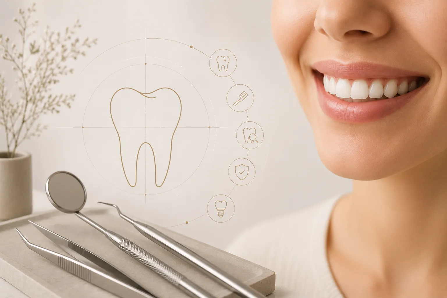 Paciente en una revisión de odontología general en la consulta dental